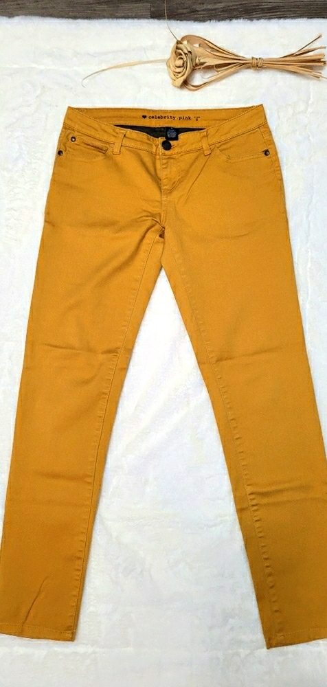Celebrity Pink Jeans Size 9 Mustard Color